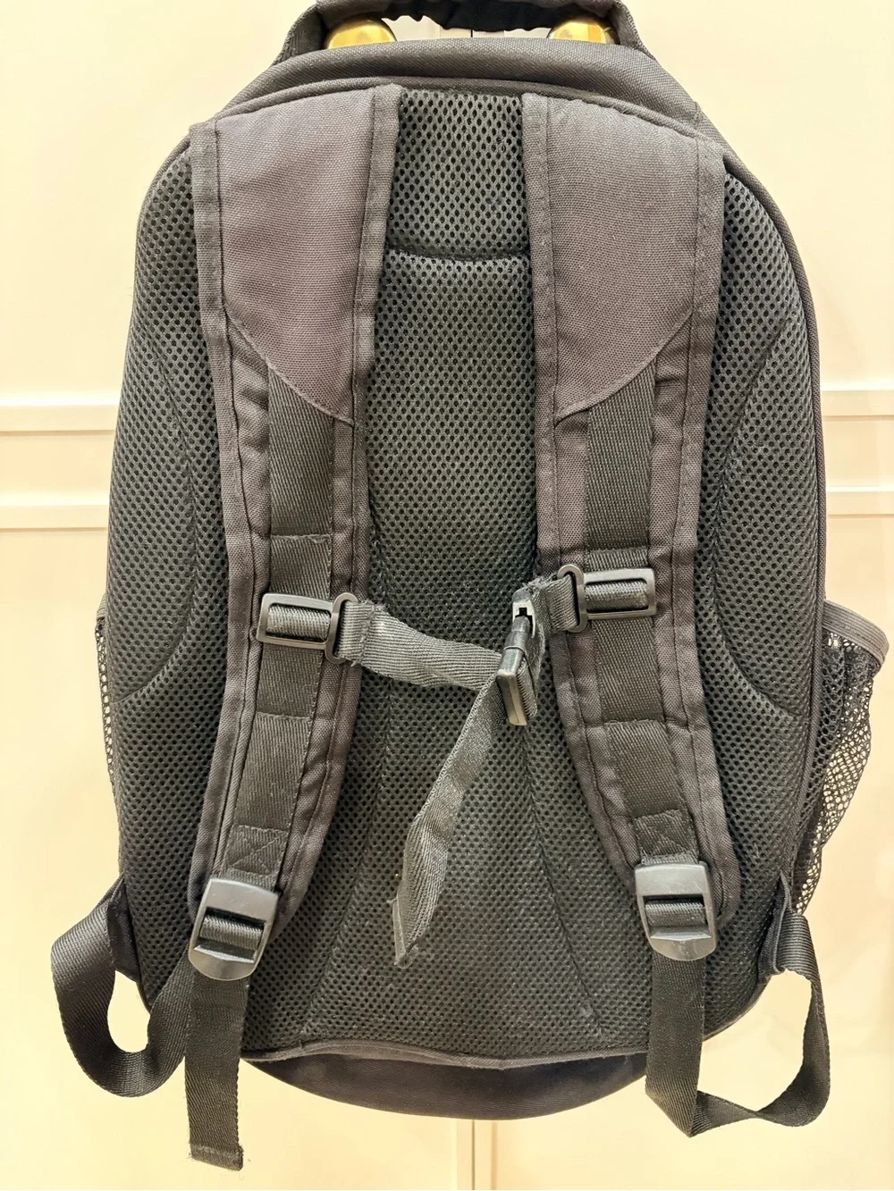 Pottery Barn Teen Black Backpack with Neon Yellow Logo